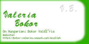 valeria bokor business card